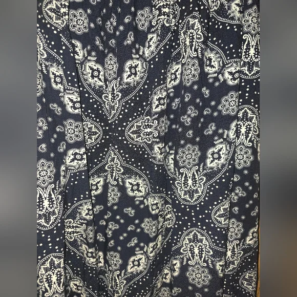 Yidarton Blue And White Patterned Strapless Maxi Dress Size M - Picture 5 of 8